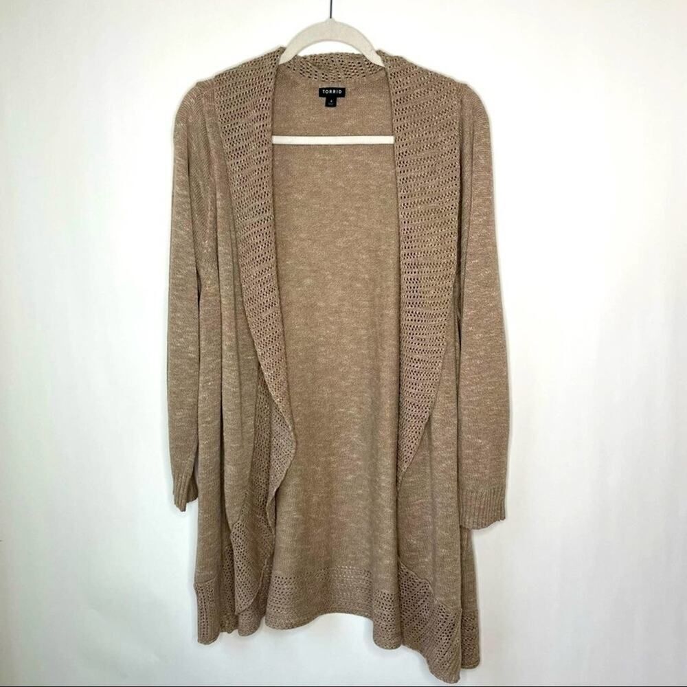 Torrid Tan Knit Cardigan Size 4